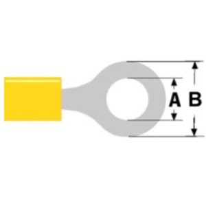 KABELSCHOEN OOG M6 GEEL (P.25)