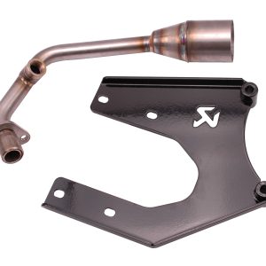 Voorbocht + Ophangbeugel Akrapovic Glans Zwart | Piaggio / Vespa 4T 3V E5